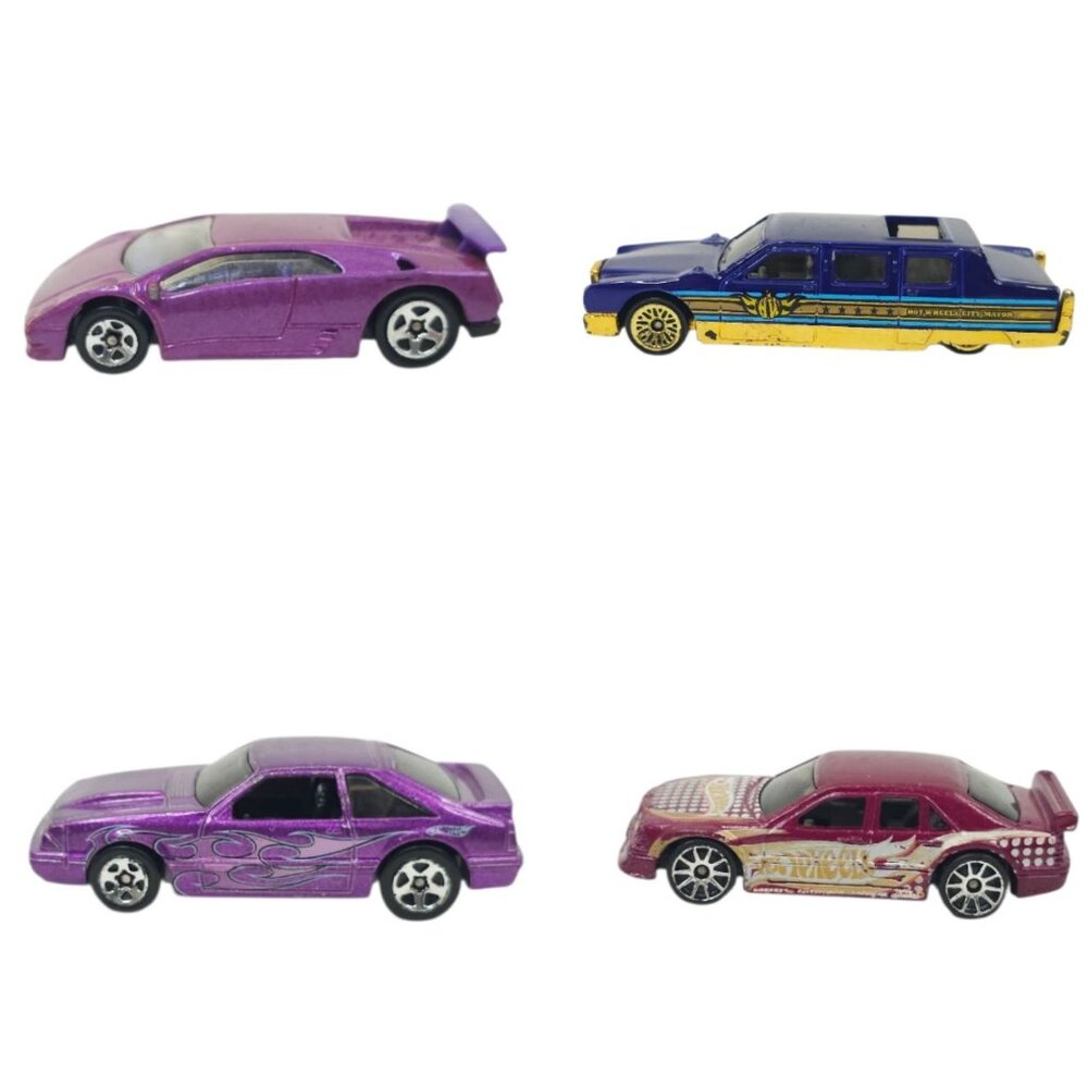 Hot Wheels Lamborghini City Mayor Mustang Mercedes C-Class Diecast 1:64 Lot Of 4
